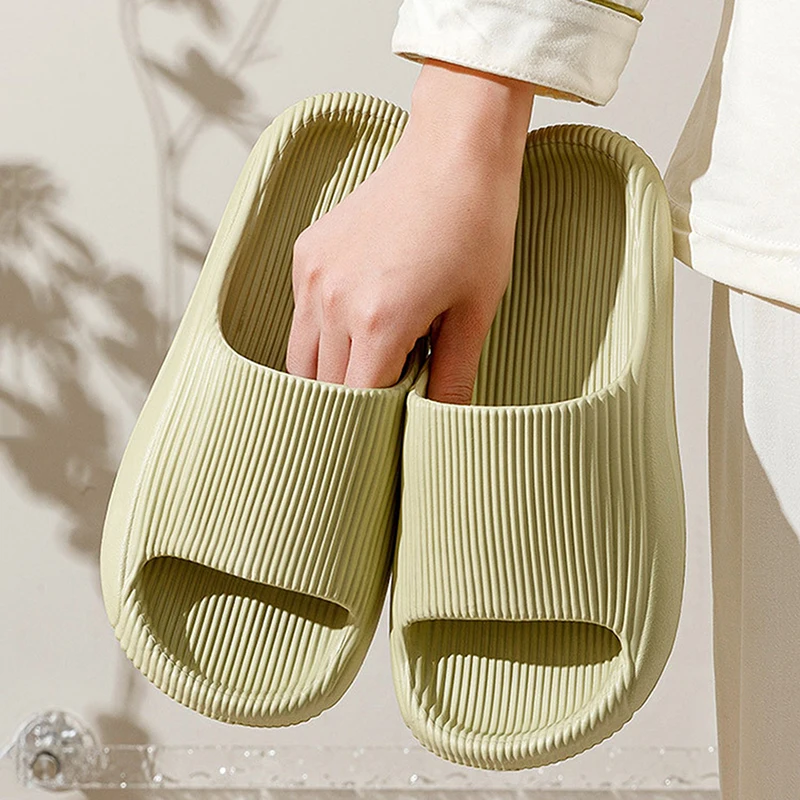 Summer Man Home Slippers Indoor Outdoor EVA Soft Bottom Sandals Solid Color Slides Light Beach Shoes