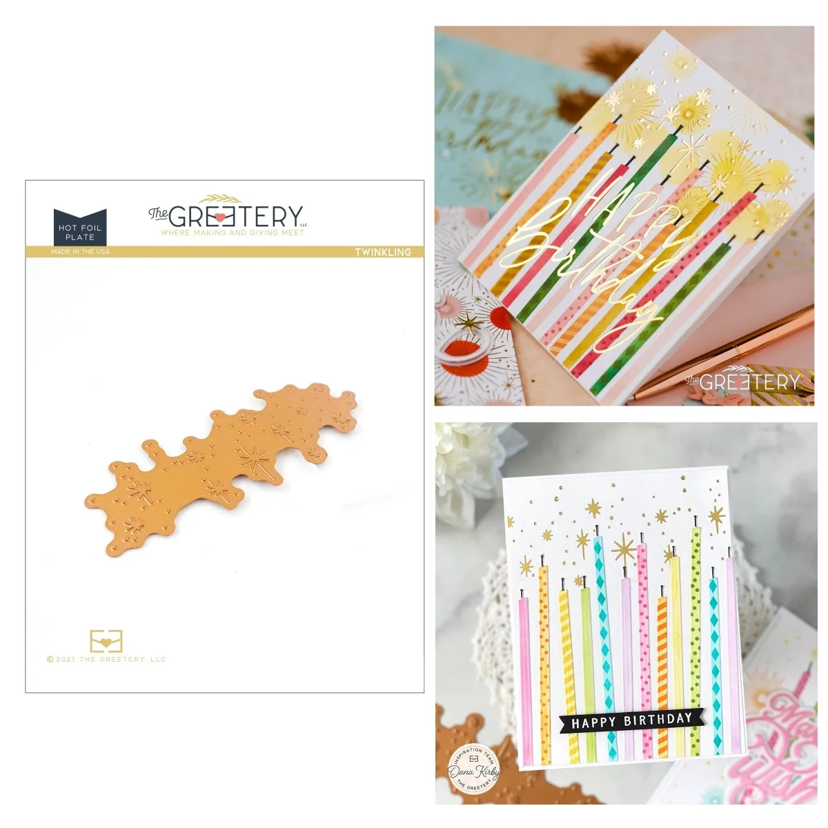 

Birthday Twinkling Hot Foil For DIY Scrapbook Craft Decoration Embossing Template Supplies Greeting Card 2024 New Arrivals