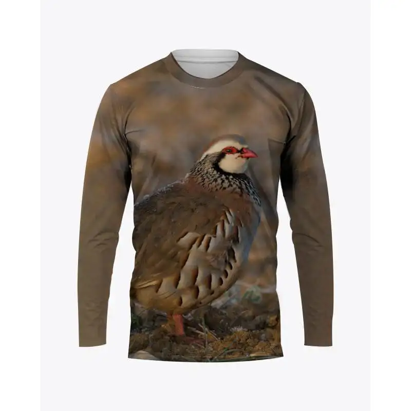 Quail 3D Print Long Sleeve T Shirt for Men and Women