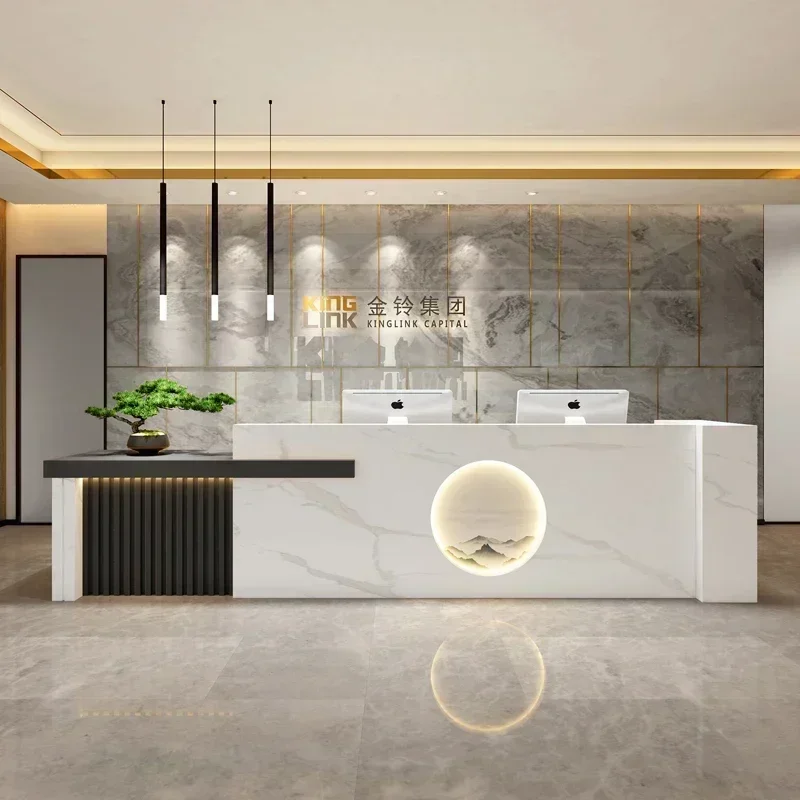Garden Computer Reception Desk Salon Luxury White Mobile Register Salon Office Desk Store Bancone Reception Luxury Furniture