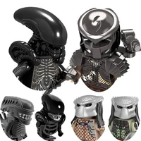 NEW Style!! Terminator Predator VS. Alien Blood Robot War Model Building Blocks Enlighten Action Figure Bricks Toys For Children 1