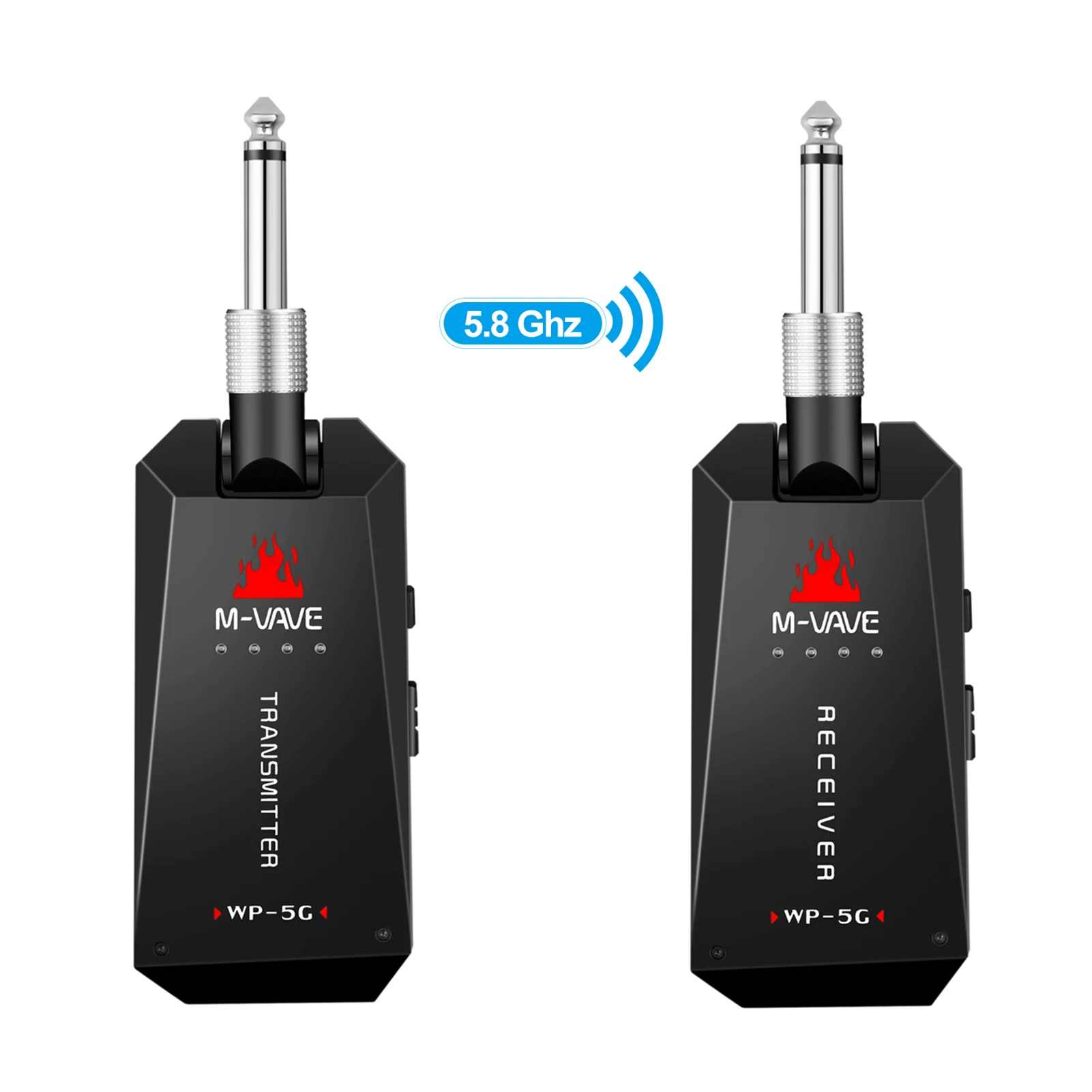 

M-VAVE WP-5G Wireless 5.8G Audio Transmission System ISM Band Rechargeable Audio Transceiver Electric Guitar Bass Accessories