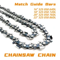 Economical Full Chisel Chain 0.325" 1.5mm 64 72 76 86 Drive Links Are Available for Gasoline Chainsaw 1