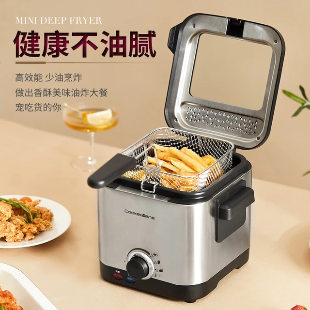 Electric Deep Fryers Oil fryer commercial electric single cylinder blast  furnace double French fries NEW - AliExpress