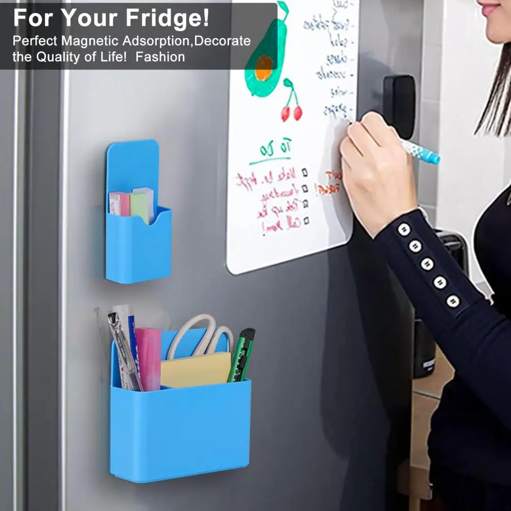 

Magnetic Sundries Holder Durable Magnetic Storage Box Versatile Organizer for Refrigerator Whiteboard Locker Durable Magnetic