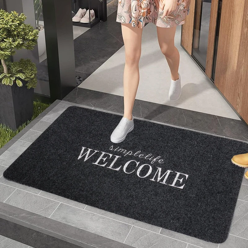 Floor Mat 1PC Letter Embroidery Indoor And Outdoor