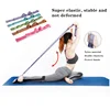 Yoga Pull Strap Belt Polyester Latex Elastic Latin Dance Stretching Band Loop Yoga Pilates Fitness Exercise Resistance Bands 2