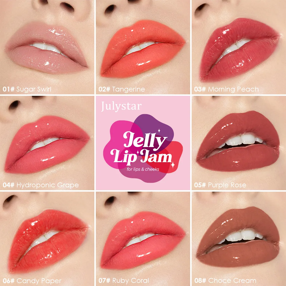 Hydraterende spiegelglans lipgloss en blush voor wangen set_voghion.com