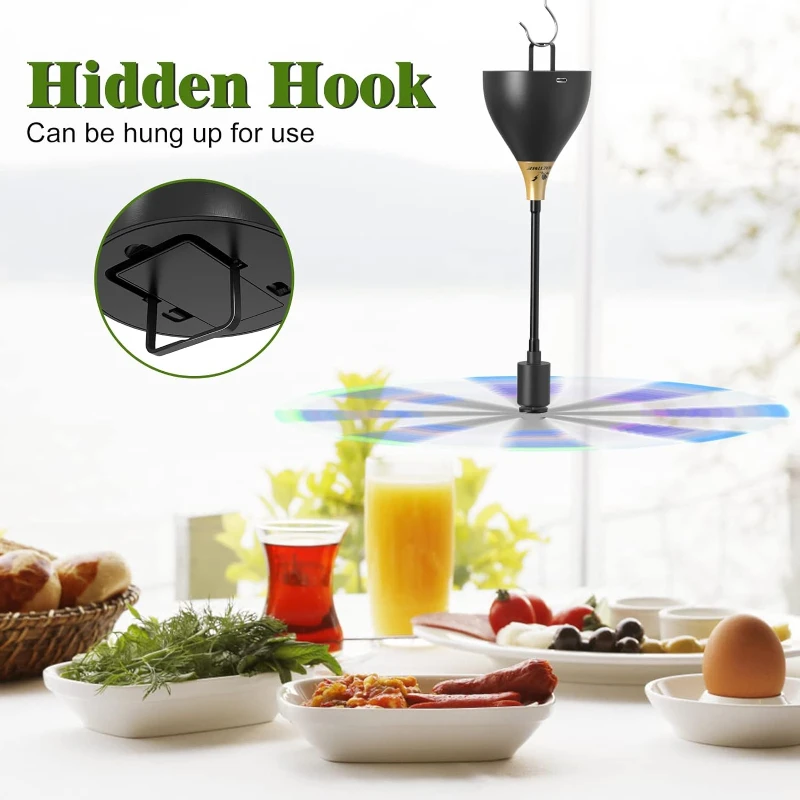 fly fan Outdoor Kitchen Fly Repellent Fan Fly Destroyer Food Protector Keep Flies Bugs Away From Food Household Pest Repellent Table Fan
