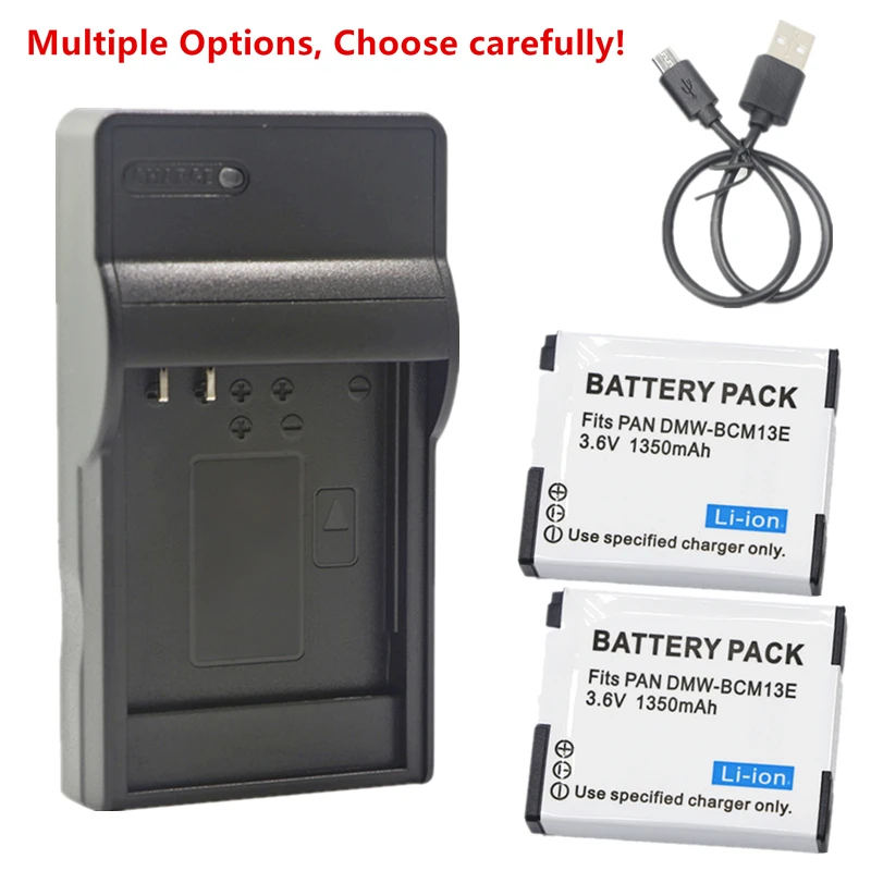 Dmw-Bcm13E Batteria O Caricabatterie Per Panasonic Dmw-Bcm13Pp Vsk0800 Lumix Dmc-Tz55 Tz57 Tz60 Tz61 Tz70 Zs27 Zs30 Zs35 Zs40 Zs45 Zs50
