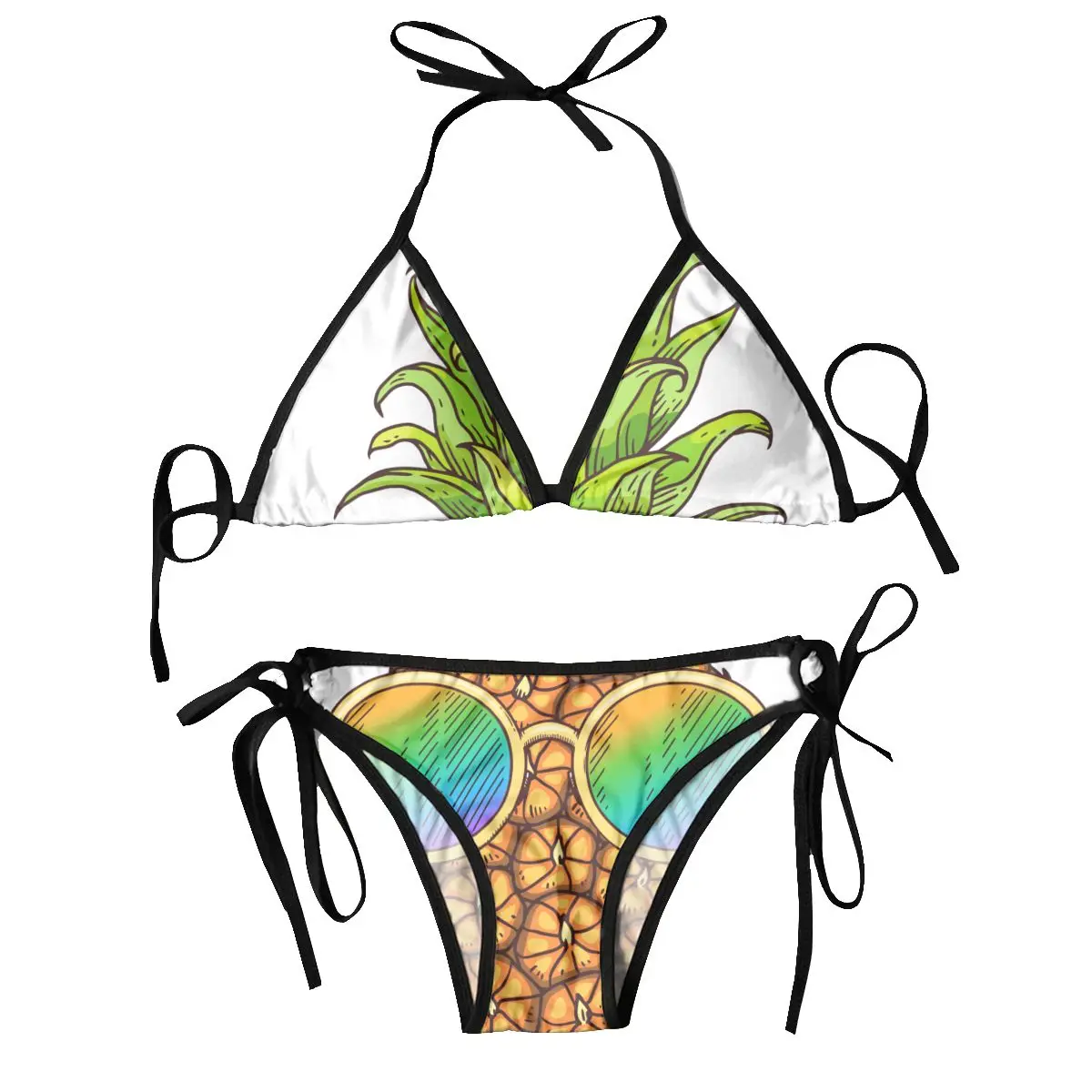 

Женский купальник с ананасами, летний пляжный костюм