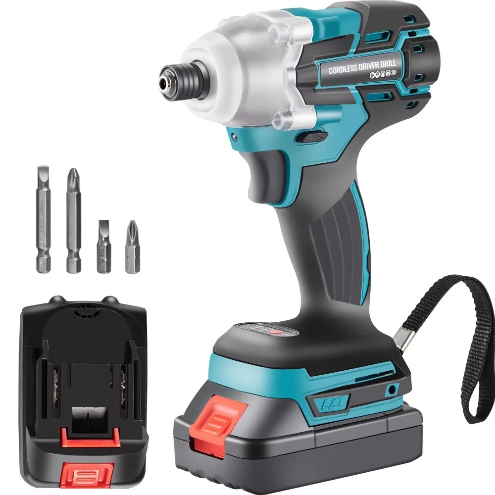 

Cordless Drill Driver 1/4" Hex Impact Drill, 0-2900 RPM Variable Speed Electric Impact Driver, 1239 in-lbs Torque