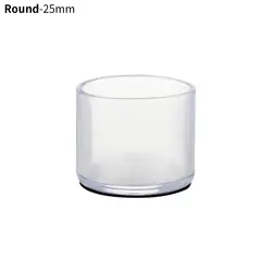 Set of 4 Transparent Non - Slip Floor Protector Pads (25mm - Round)