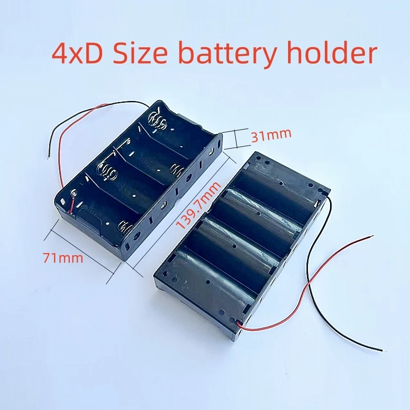 DIY Battery Holder 1/2/3/4/8 Slots D Size Battery Holder Cell Wires Durable Case Rechargeable Case Battery Holder Battery Box Battery Case