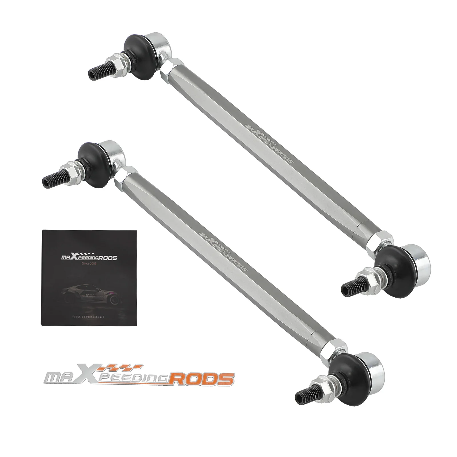 2pcs Front Adjustable Sway Bar End Links 280-330mm for Honda Civic