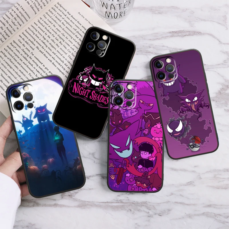 Pokemon Ghost Gengar Per Iphone 15 14 13 12 11 Xs Xr X 8 7 Se Pro Max Plus Mini Custodia Per Telefono In Tpu Nero