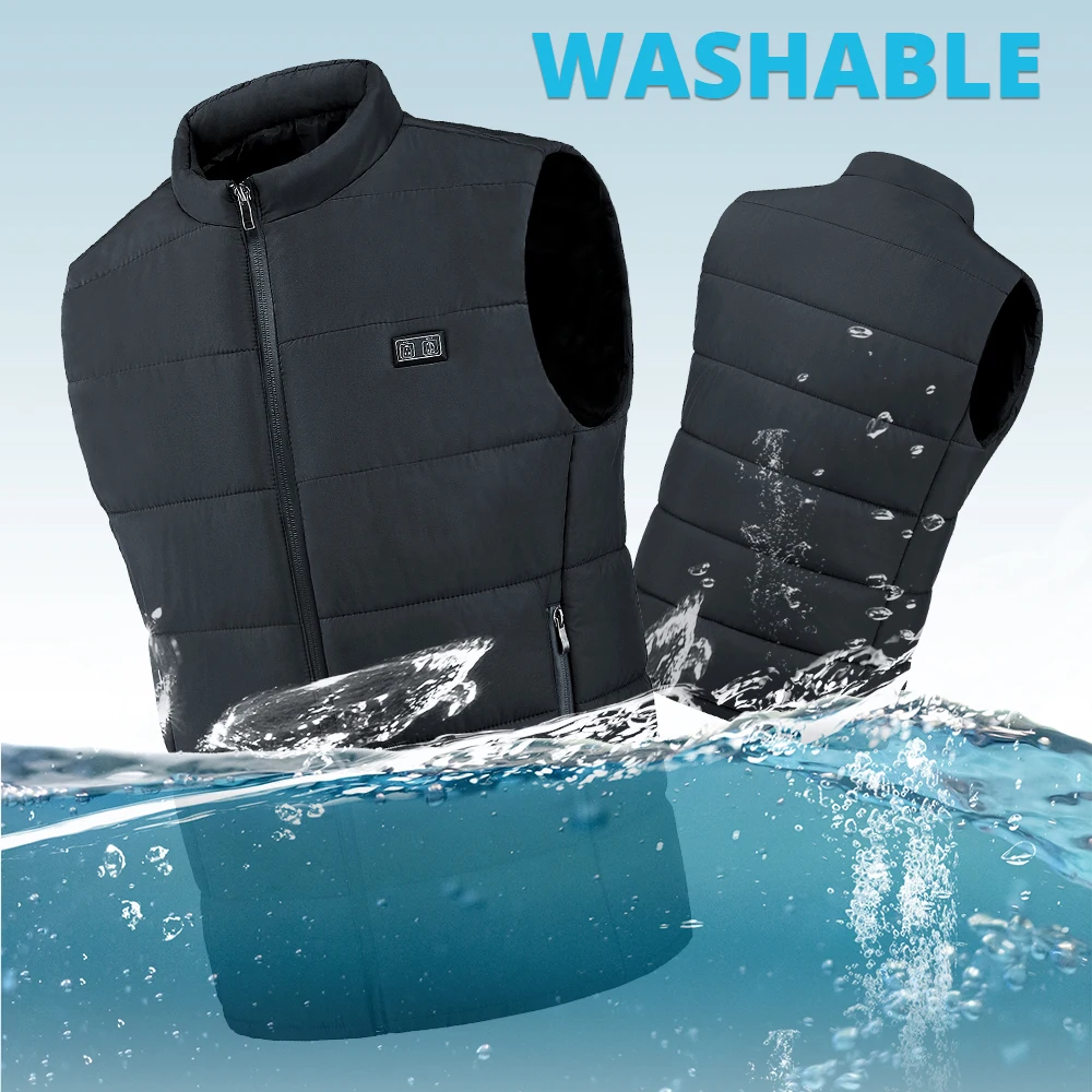 New 8 Places Heated Vest Men Women Usb Heated Jacket Heating Thermal Clothing Hunting Winter Fashion Heat Waterproof Jacket