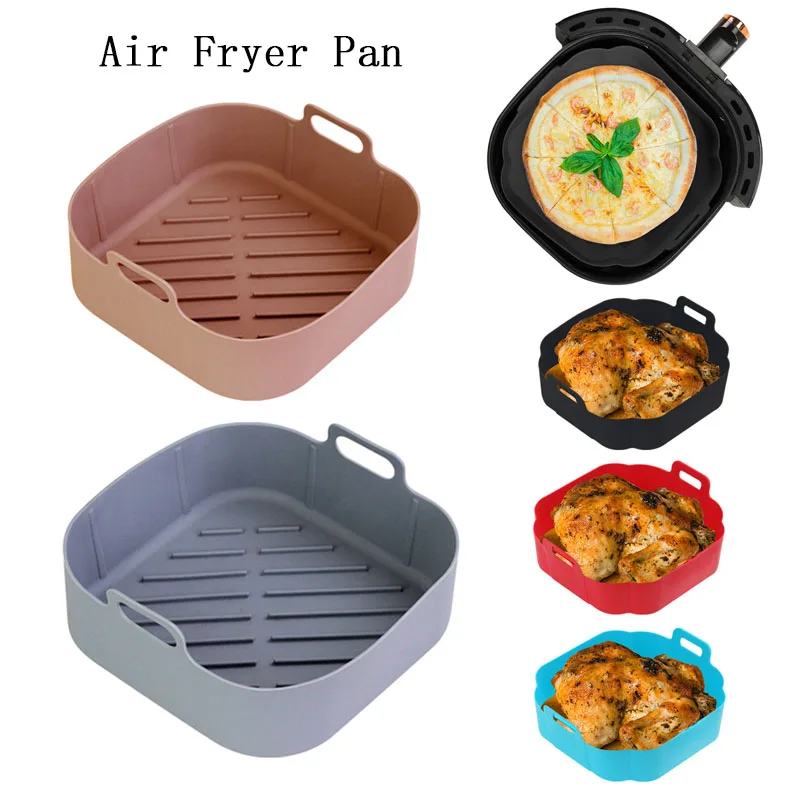 SiliconeAirFryerBasketThickenSiliconeMoldForAirFryerPotOven