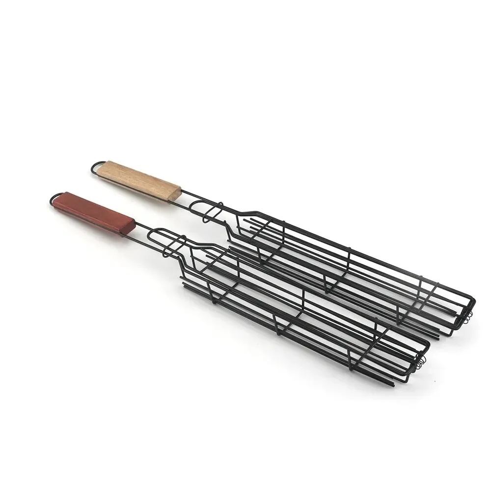 Non-Stick Welded Barbecue Grill Basket Stainless Steel Easily Cleaned Barbecue Net For Meat And Vegetable Accessories