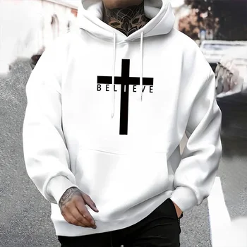 Jesus Cross 'Believe' Men's Hoodie