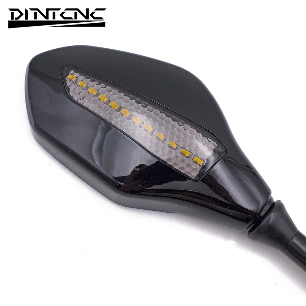 범용 방향 지시등 백미러, 오토바이 LED 러닝 워터 라이트, 혼다 CBR600RR 2003-2011 CBR1000RR 2004-2007