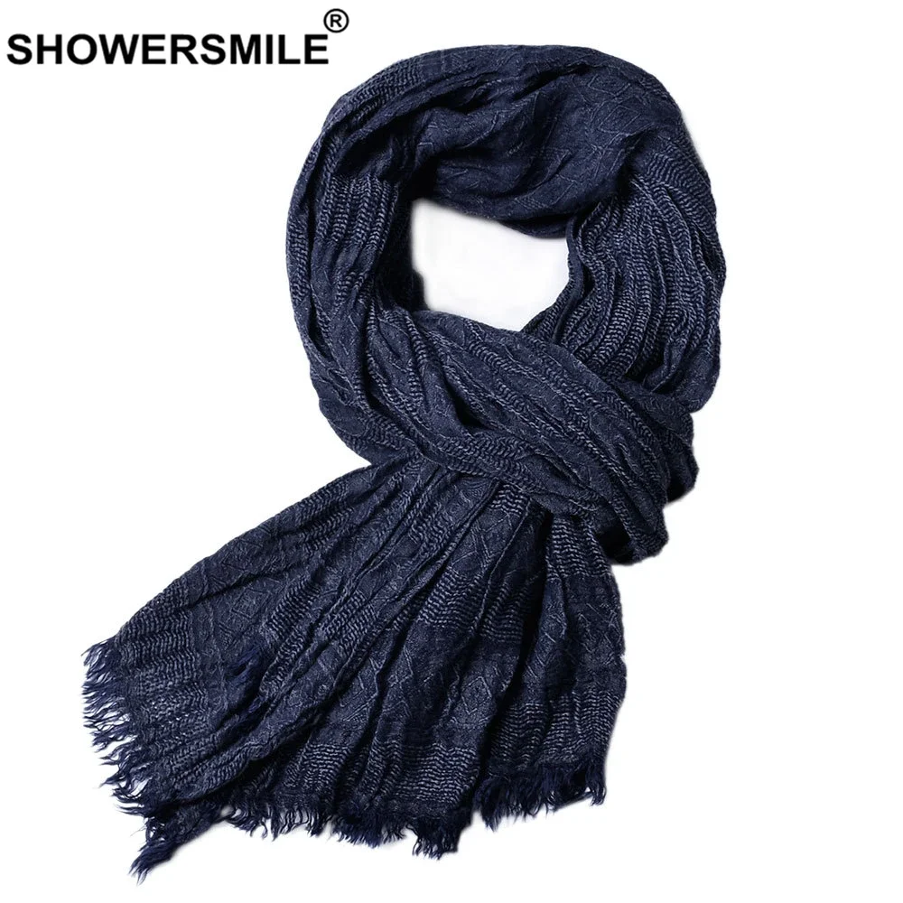 Men Scarves Autumn Winter Accessories Warm Long Casual