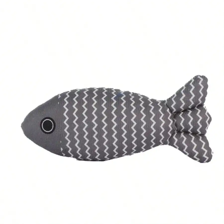 Deluxe Cat-Teasing Burlap Fish with Catnip - Engaging Pet Toys Collection