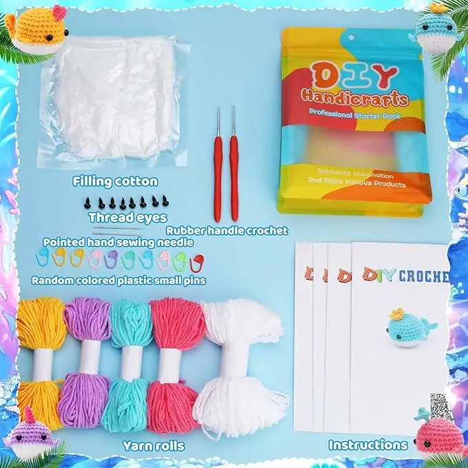 Whale Crochet Kit – 2PCS 2
