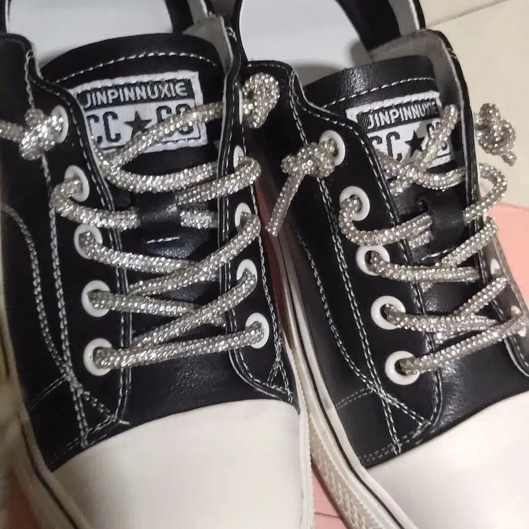 

Роскошные блестящие алмазные шнурки для кроссовок, дизайнерские плоские шнурки для обуви для съемки, блестящие шнурки для творчества, украшение для кроссовок