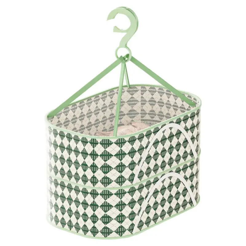 Drying Basket Clean Zipper Opening Design Layering Up And Down Strong Lanyard Good Air Permeability Household Clothes Basket 4