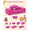 Modular Kids Play Couch, Convertible Kids Foam for Playroom & Bedroom, Versatile Toddler Sofa Fold Out DIY Building Fort 2