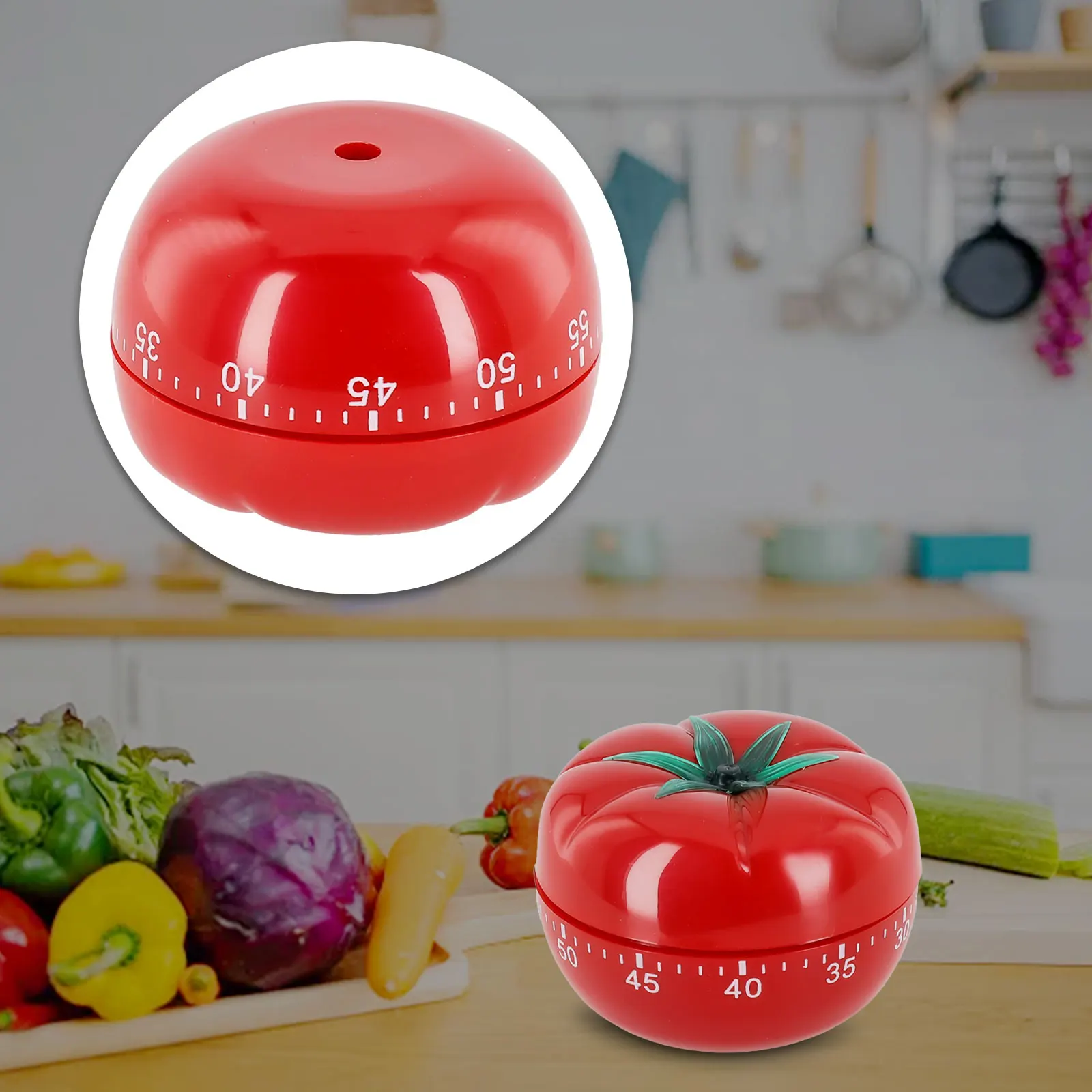 Kitchen Timer Durable 1-60 Minute Tomato Shape Countdown Timer Reminder Alarm Clock Kitchen Novelty Accessories Cooking Gadgets 1