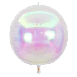 Elevate Your Celebration with Metallic Silver Foil Balloons - Set of 10 - 22Inch (Iridescent)