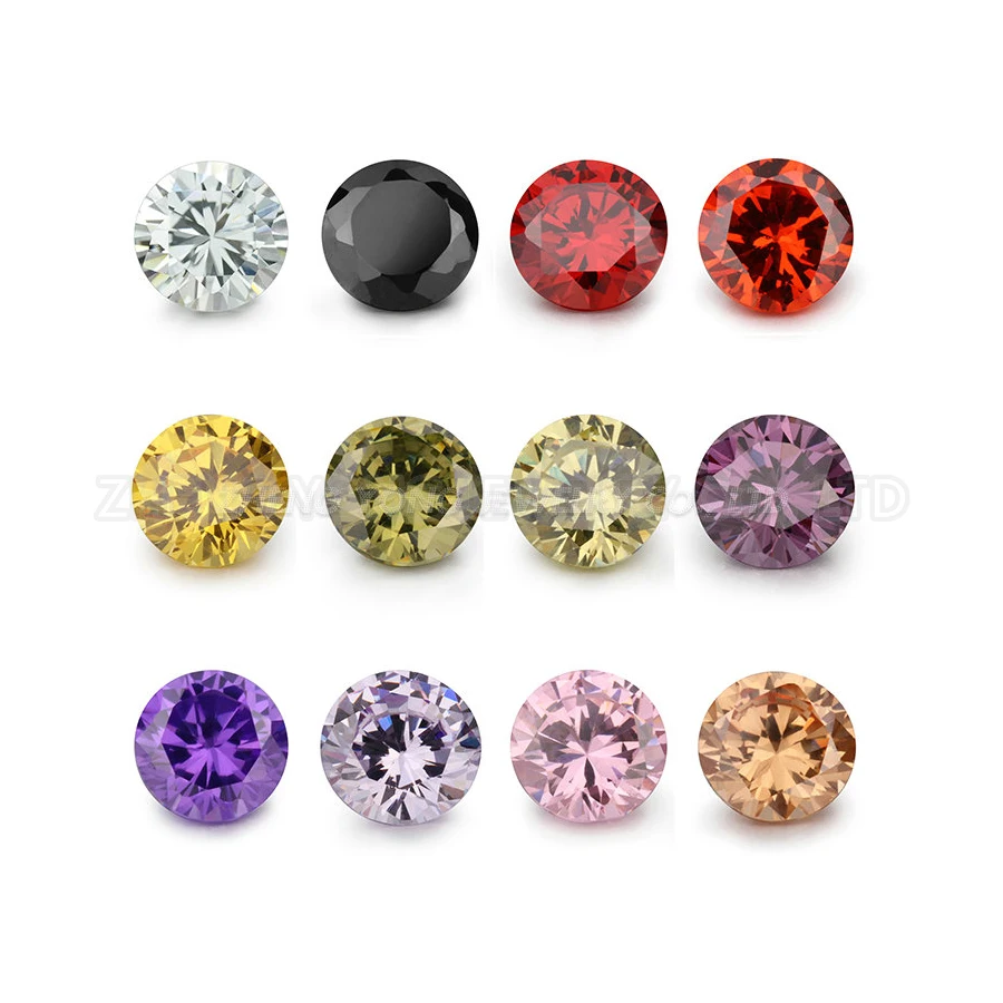 500pcs/lot 3A 3.0-5.5mm White CZ Stones Round Brilliant Cut Clear Cubic Zirconia Stone Synthetic Gems For Jewelry