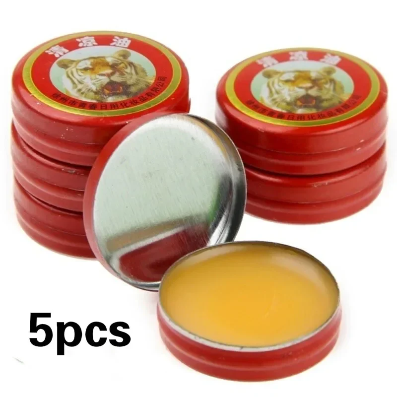 5PCS Tiger Essential Tigre Balm Plaster Essential Oils Mosquito Elimination Headache Cold Dizziness Solid Air freshener