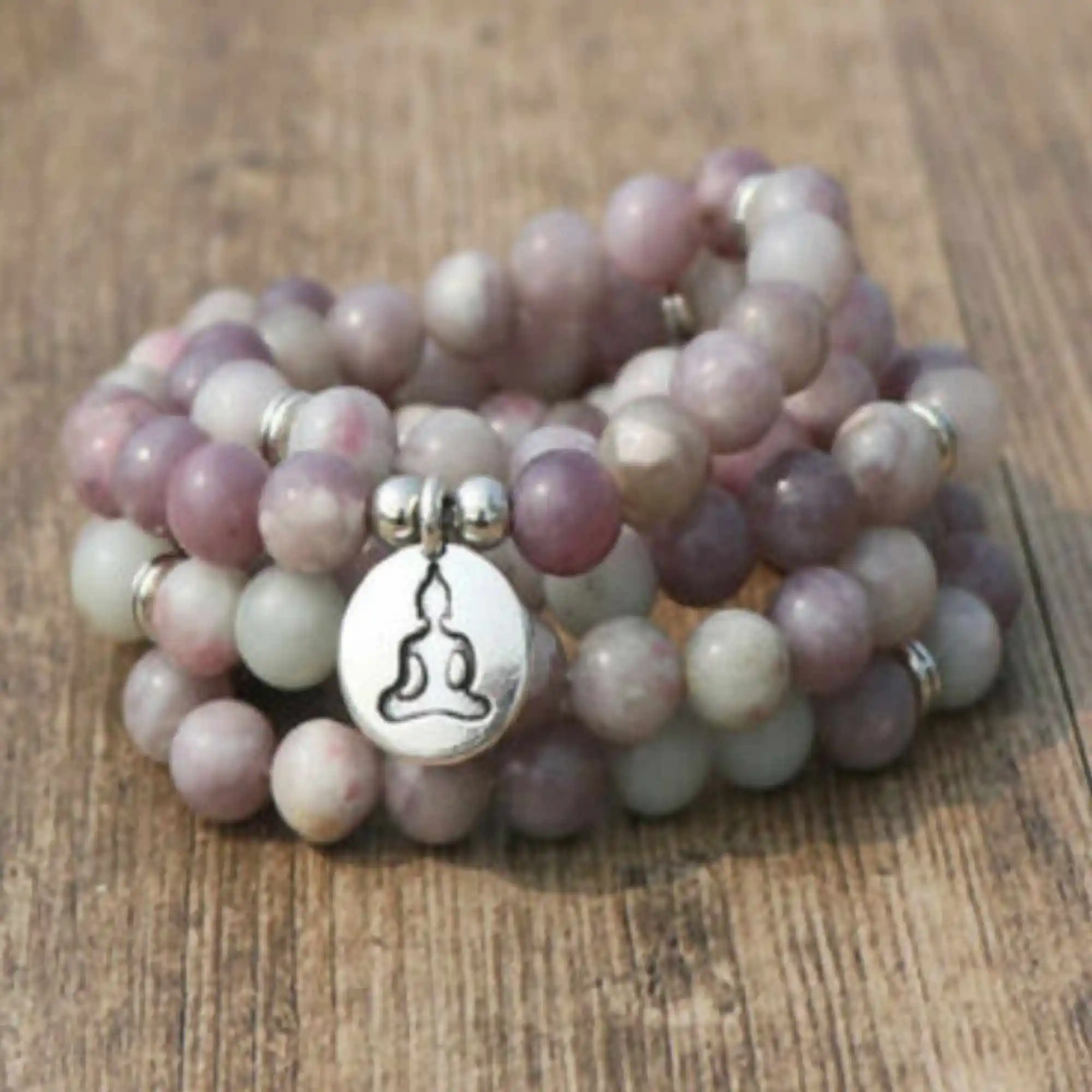 

6mm Natural 108 rubellan gemstone beads yoga necklace Gift Bohemian Minimalist Trendy Office Wear Custom Bangle Ethnic Handmade