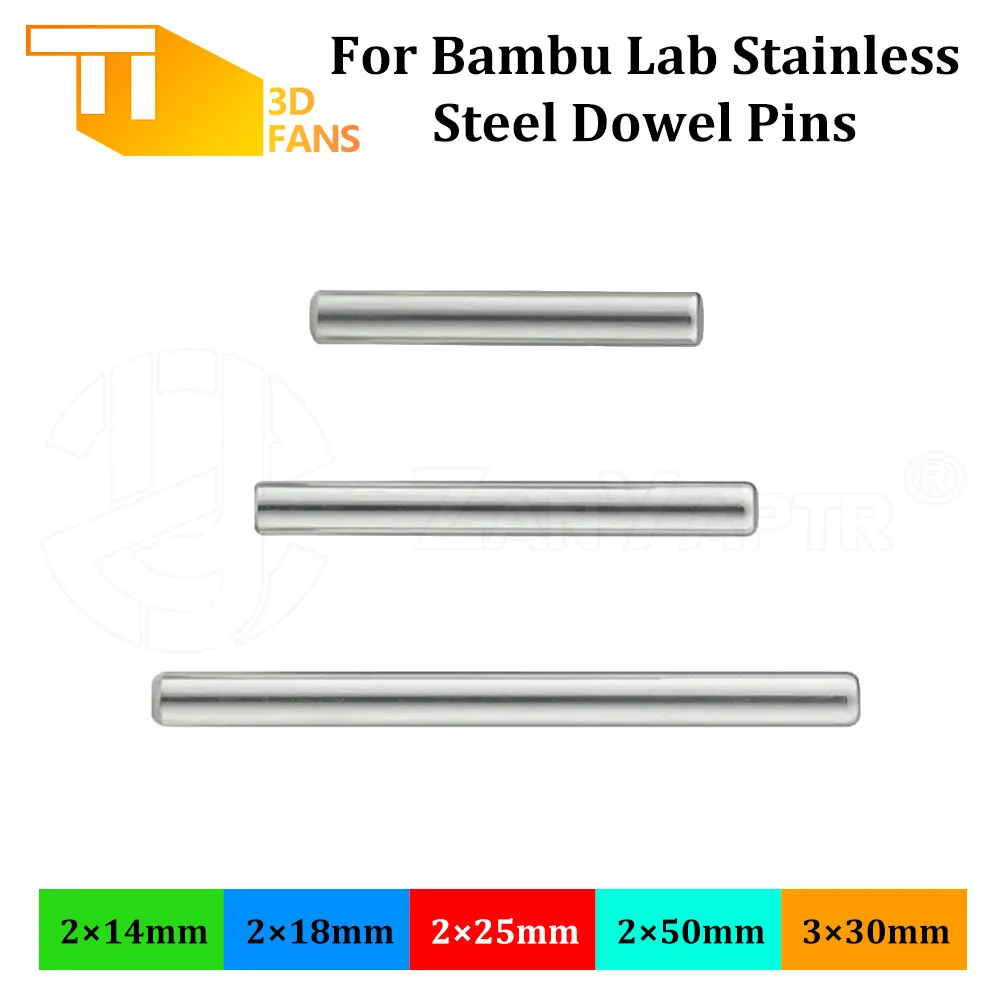 Für Bambu Lab Edelstahl Passstifte 3D-Druck Modell Spezielle Standardteile 2x25mm 2x14mm 2x18mm 2x50mm 3x30mm