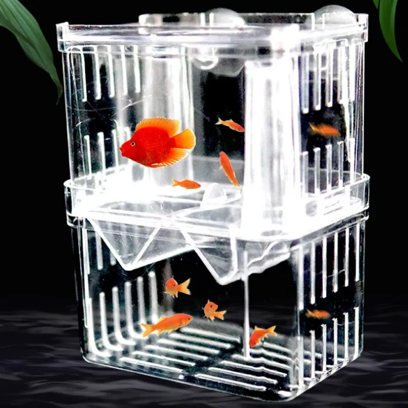 Fish Breeding Box Aquarium Acrylic Double-Deck Clear Isolation Divider Shrimp Injured