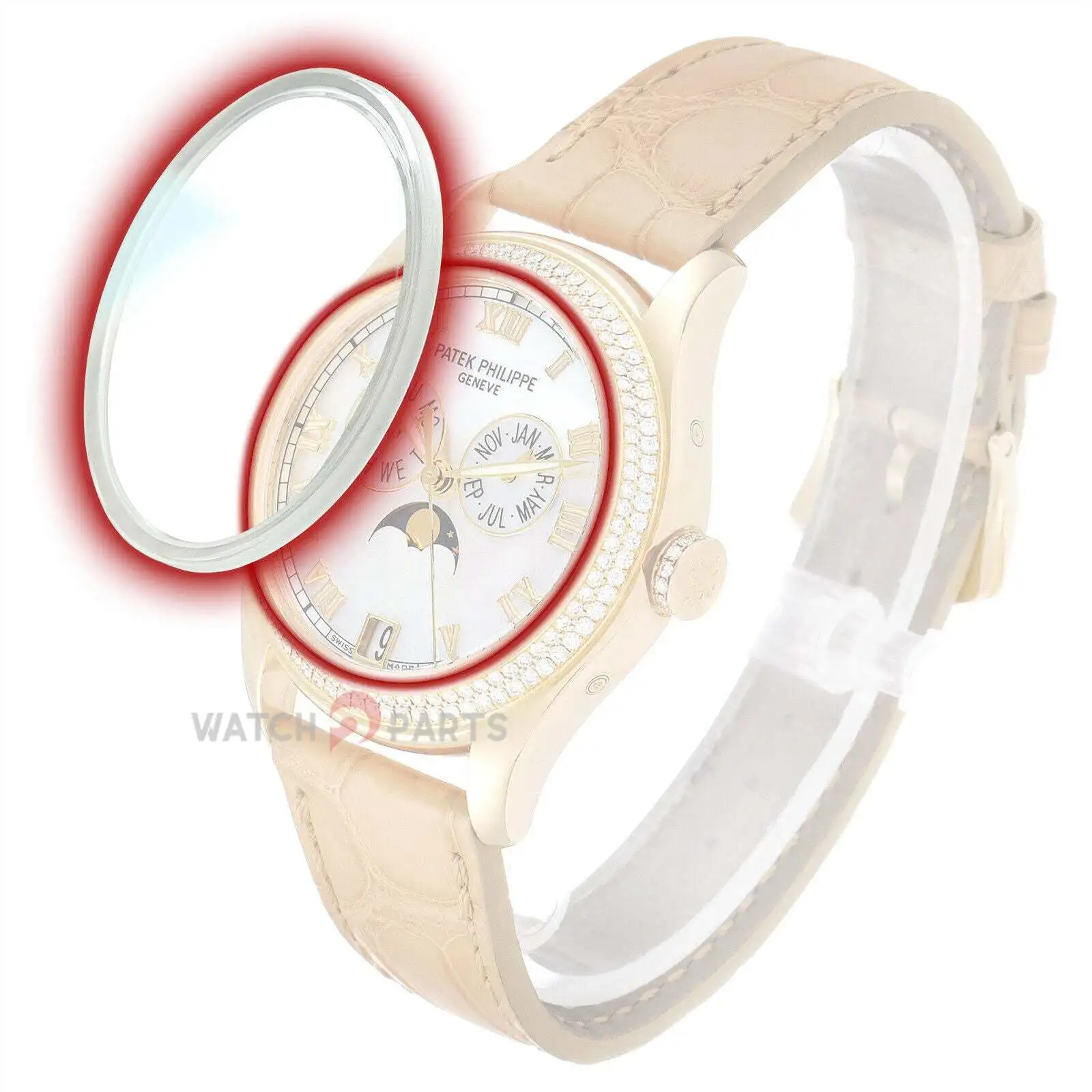 Часы с сапфировым стеклом для часов Patek Philips 4936 с годовым