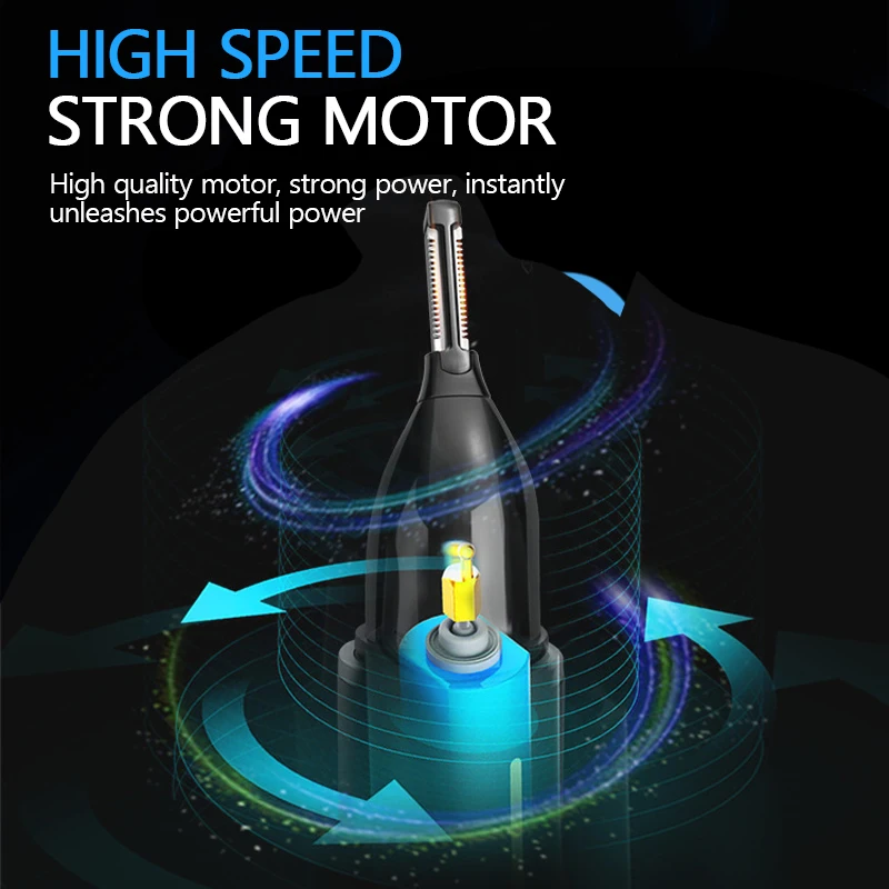 Kemei-6630 Nose Hair Trimmer For Nose Ear Cleaner Rechargeable Nose Trimmer Beard Trimer For Men Shaver Eyebrow Grooming Set