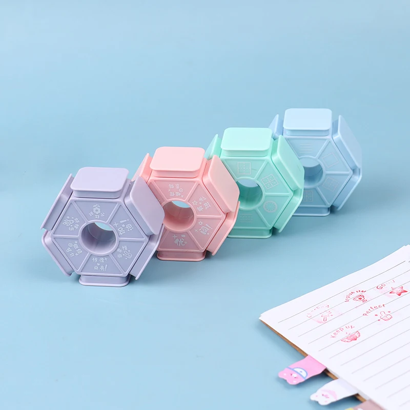Self Ink Stamps Six-Side Seal Stamp Kids Educational Stamper Early Education Teachers' Teaching Children's Pinyin Revised
