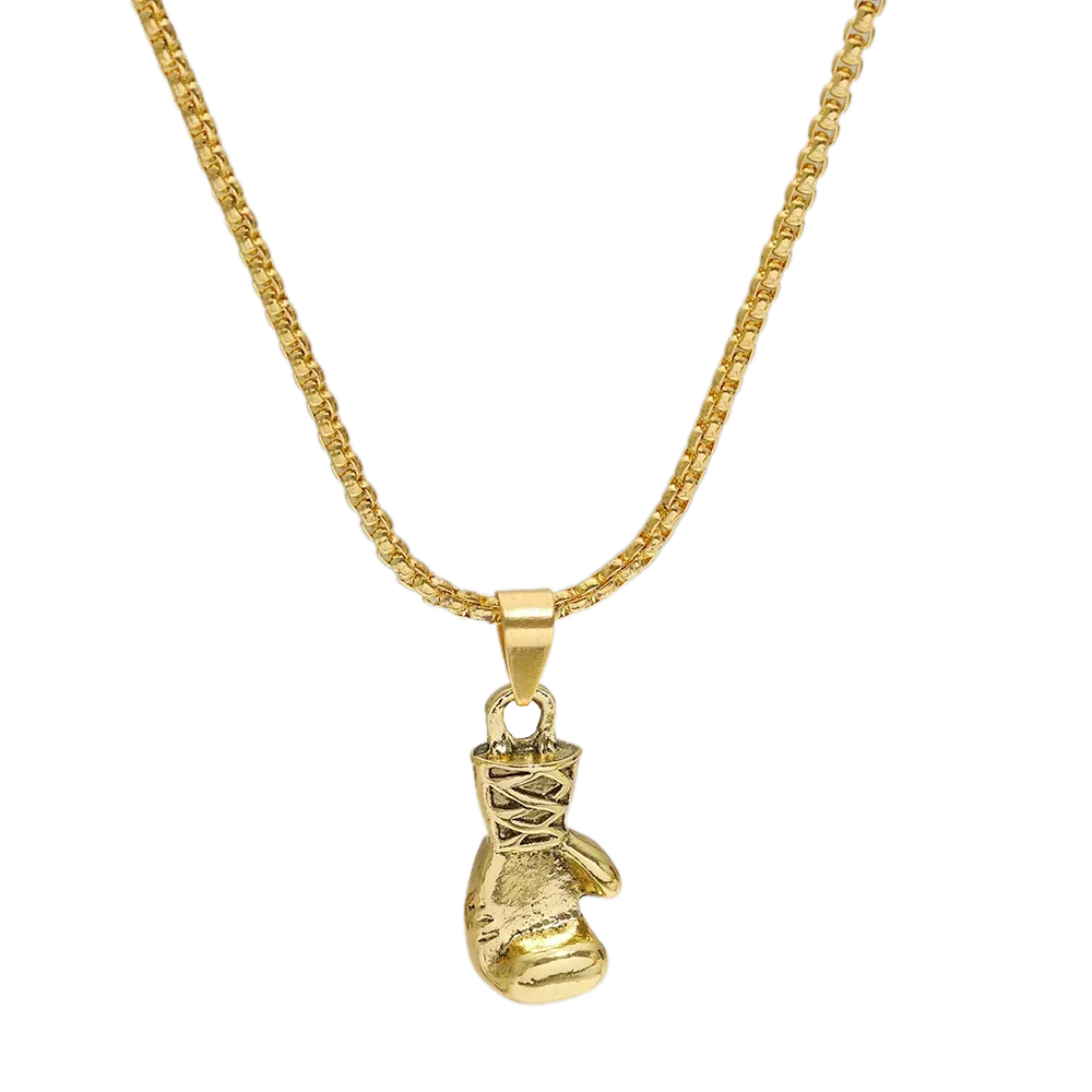 Charlie & Co. Jewelry | Gold Boxing Glove Pendant One-Side Model-480