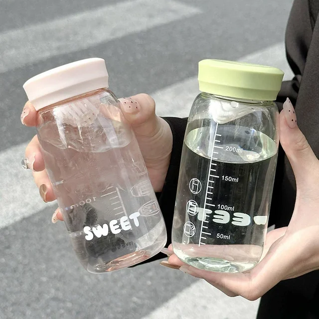 250ml Mini Water Bottle Shaker With Filter Time Marker Cute Plastic Coffee Tea Matcha Water Cup Portable Drink Bottle BPA Free 4