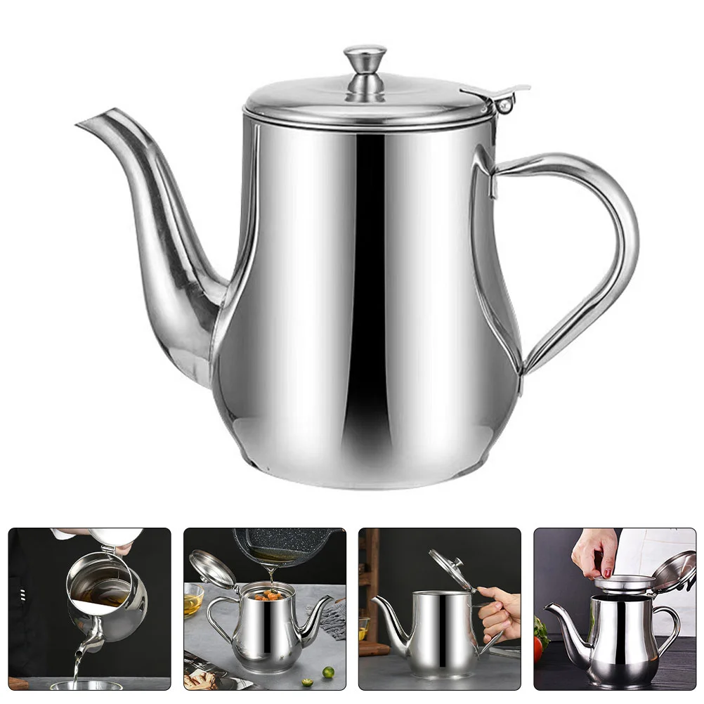 

Stainless Steel Oil Pot Strainer Kitchen Olives Gravy Skimmer Cup Dispenser Set