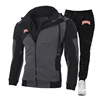 2024 Men's Backwoods Spring and Autumn New Color Matching Hoodie Tracksuit Sporting Casual Tops + Pants Diagonal Zipper Suit 3