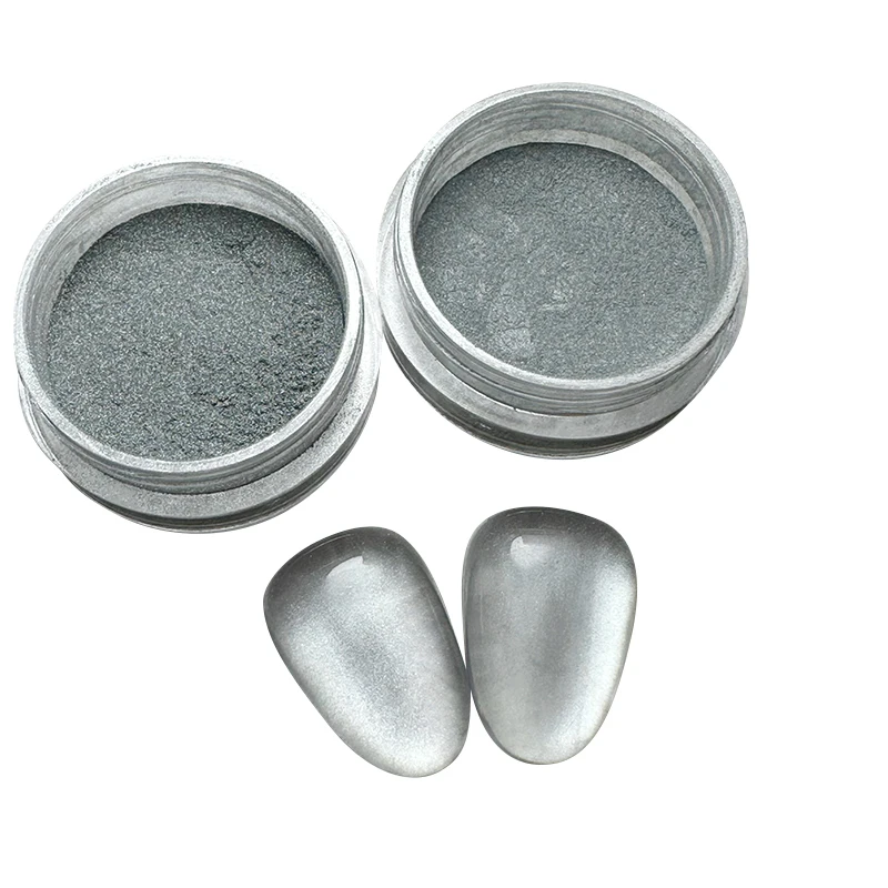 BOKO Silver Cat Eye Magnetic Nail Powder Mirror Effect Nail Art Pigment Dust UV Gel Magnet Glitter for Manicure