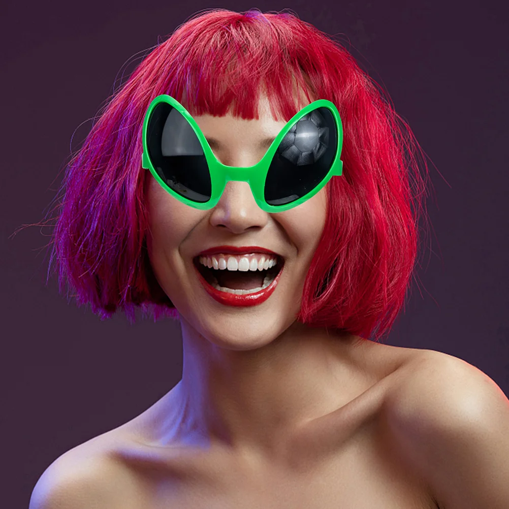4Pcs Alien Headband Glasses Costume Accessories Novelty Sunglasses Party Eyewear Cosplay Props Headwear Rainbow Lens Adult Alien