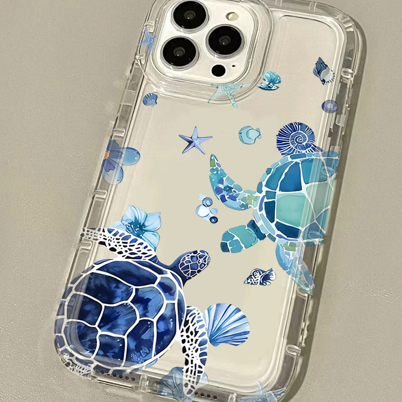 Cute Turtle Starfish Flower Phone Case