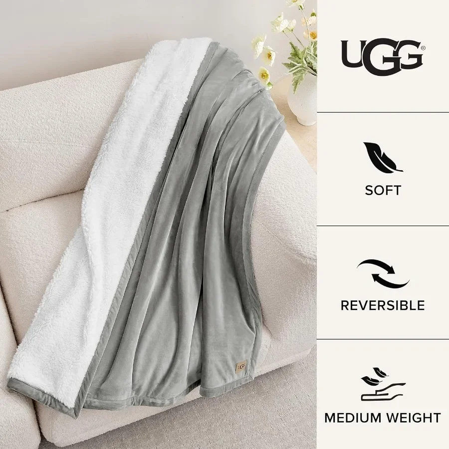 Oversized plush soft fleece throw blanket perfect for bed or couch reversible design with medium weight warmth machine washable