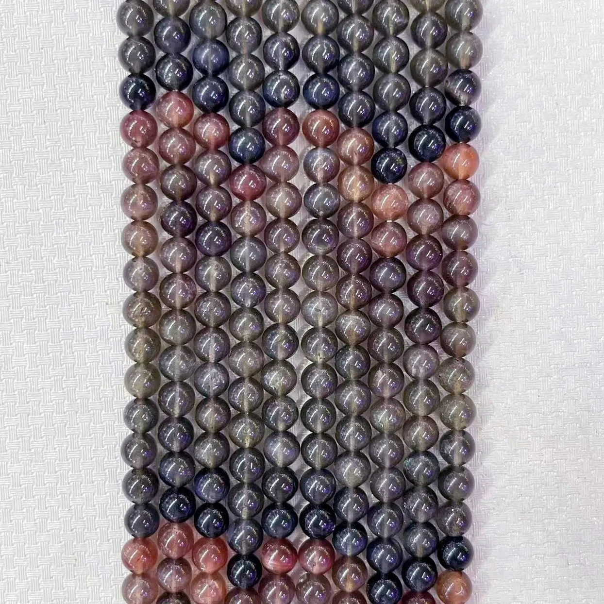 4 6MM Natural Scapolite Stone Round Beads Glisten Madagascar Red Gray Wilsonite Loose Smooth Charm Beads For DIY Jewelry Making